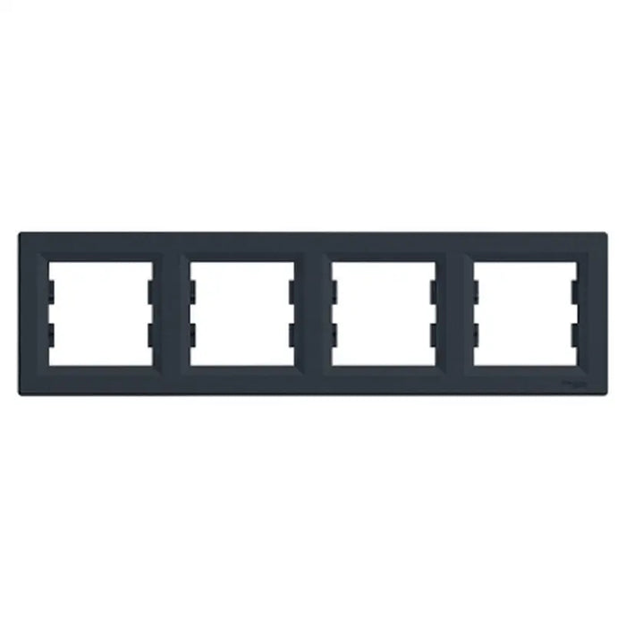 QUAD HORIZONTAL FRAME ANTHRACITE SCHNEIDER ASFORA - Ключове и контакти<<<Електроматериали<<<Praktiker&&&Ключове и