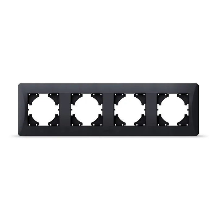 QUAD HORIZONTAL FRAME VF-BNFR4H-BG BINERA VIDEX - GRAPHITE - Ключове контакти димери и