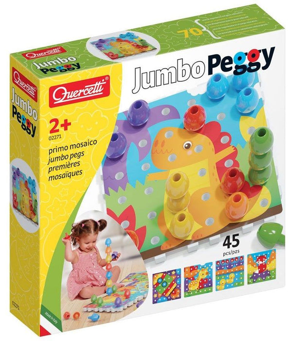 Quercetti mosaic - Jumbo Peggy, 45 pieces
