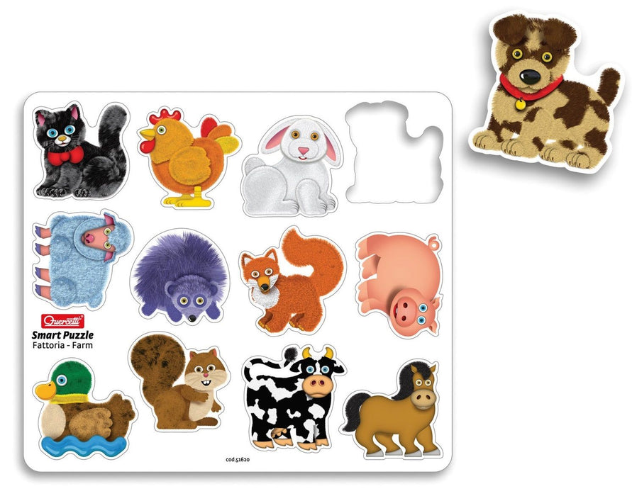 Magnetic children's puzzle Quercetti - Smart, farm animals