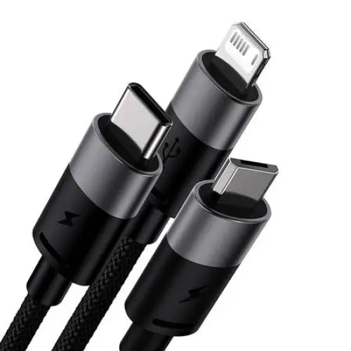 Quick Charge USB to M + L + C Baseus StarSpeed 3.5A 0,6m (Black) - Combo Cables<<<USB cables<<<GSM