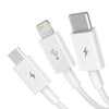 Quick Charge USB to M + L + C Baseus Superior Data 3.5A 1m (White) - Combo Cables<<<USB cables<<<GSM