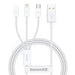 Quick Charge USB to M + L + C Baseus Superior Data 3.5A 1m (White) - Combo Cables<<<USB cables<<<GSM
