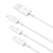 Quick Charge USB to M + L + C Baseus Superior Data 3.5A 1m (White) - Combo Cables<<<USB cables<<<GSM
