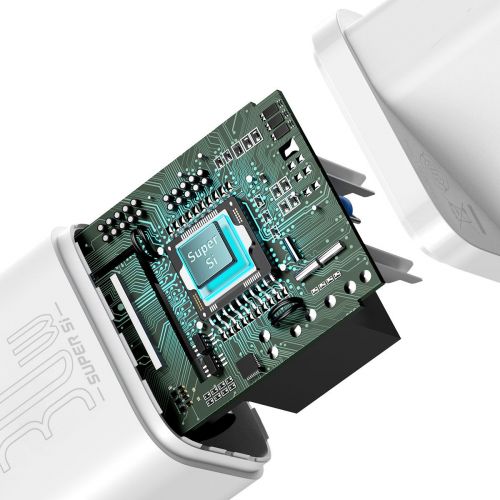 Quick Charger Baseus Super Si 1C 30W (white) - Travel Charger<<<Accessories<<<Основна<<<DunaXML&&&mains