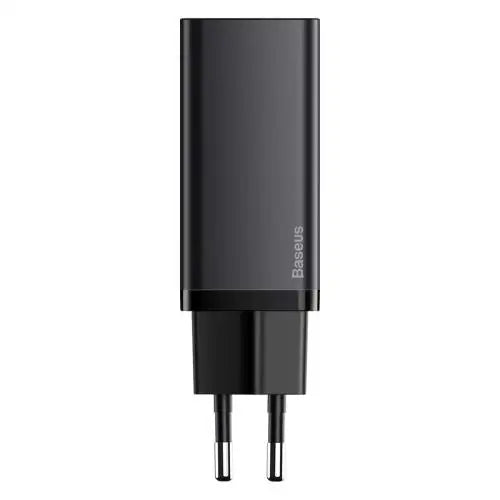 Quick Travel Charger Baseus GaN2 Lite USB + C 65W EU (black) - Travel Charger<<<Accessories<<<Основна<<<DunaXML&&&mains