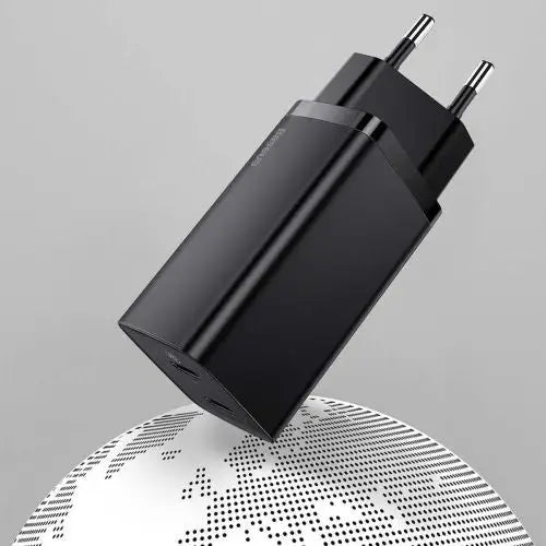 Quick Travel Charger Baseus GaN2 Lite USB + C 65W EU (black) - Travel Charger<<<Accessories<<<Основна<<<DunaXML&&&mains