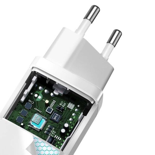 Quick Travel Charger Baseus GaN2 Lite USB + C 65W EU (white) - Travel Charger<<<Accessories<<<Основна<<<DunaXML&&&Cell