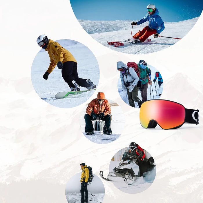 Qunature Black Ski Goggles Kids (Size M/L) - Black - Sport products<<<HurtelXML