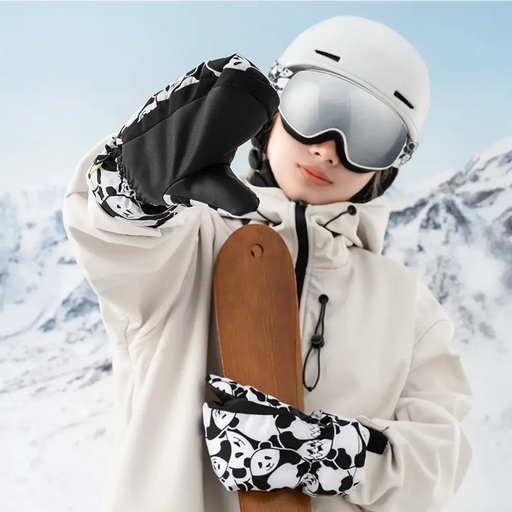 Qunature Panda Heat Transfer Ski Gloves Kids Size S - Black/White - Sport products<<<HurtelXML