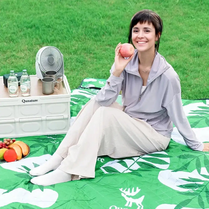 Qunature picnic mat waterproof camping blanket 2 x 2 m - green - Others<<<HurtelXML