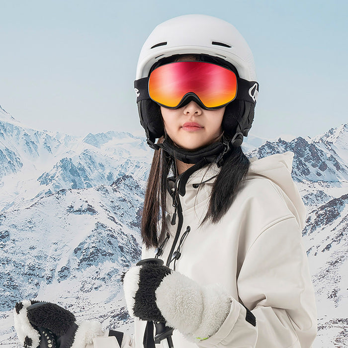 Qunature Black Ski Goggles Kids (Size M/L) - Black