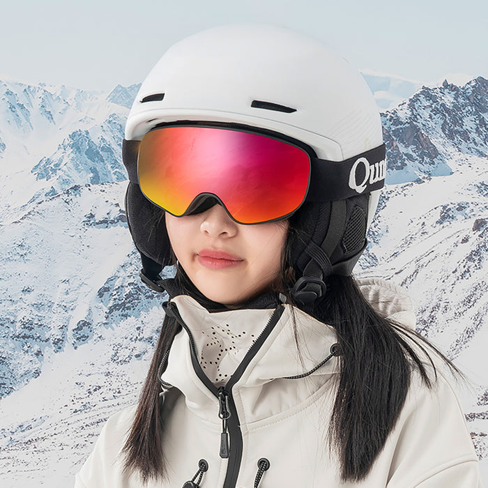 Qunature Black Ski Goggles Kids (Size M/L) - Black