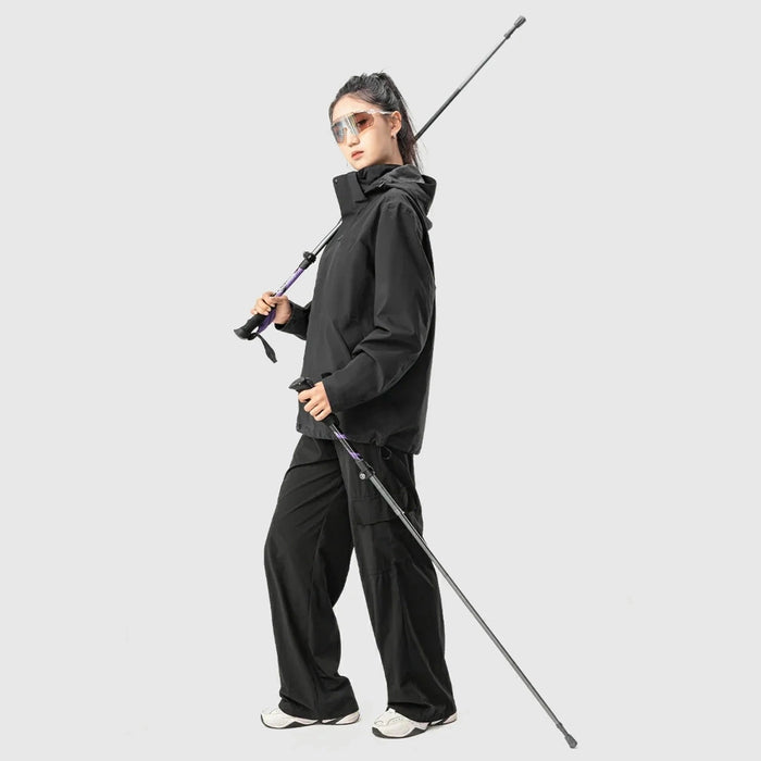 Qunature Nordic Walking Trekking Pole Aluminum 110 - 130 cm 1 pc. - Purple