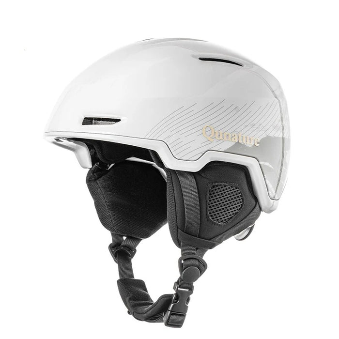 Qunature 10130003002 Ski Helmet with Earmuffs for Snowboard 54-58 cm - White