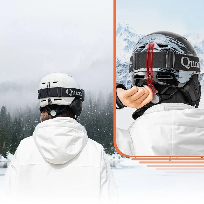Qunature 10130003005 Ski Helmet with Earmuffs Panda Snowboard for Kids 54-58 cm - White