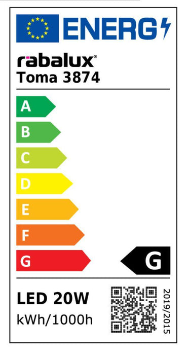 LED CEILING TOMA 20W CHROME IP44