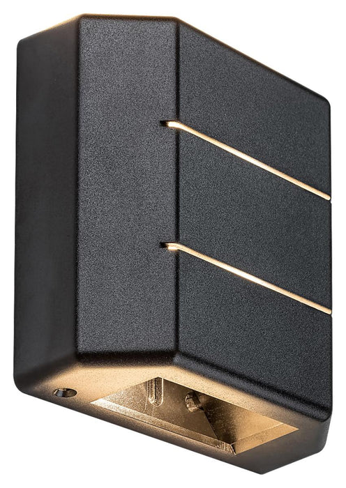 LED EXTERNAL WALL LIPPA 6W 2-BEAM BLACK