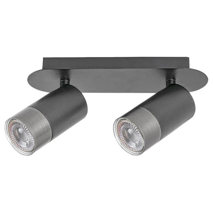 SPOT 2XGU10 BLACK RABALUX ZIRCON