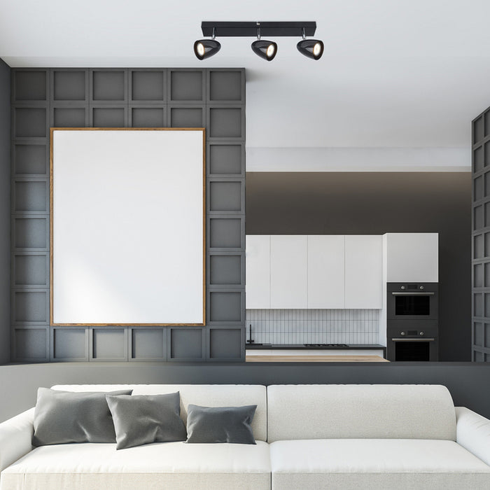 SPOTLIGHT 3XGU10 BLACK RABALUX PERICO