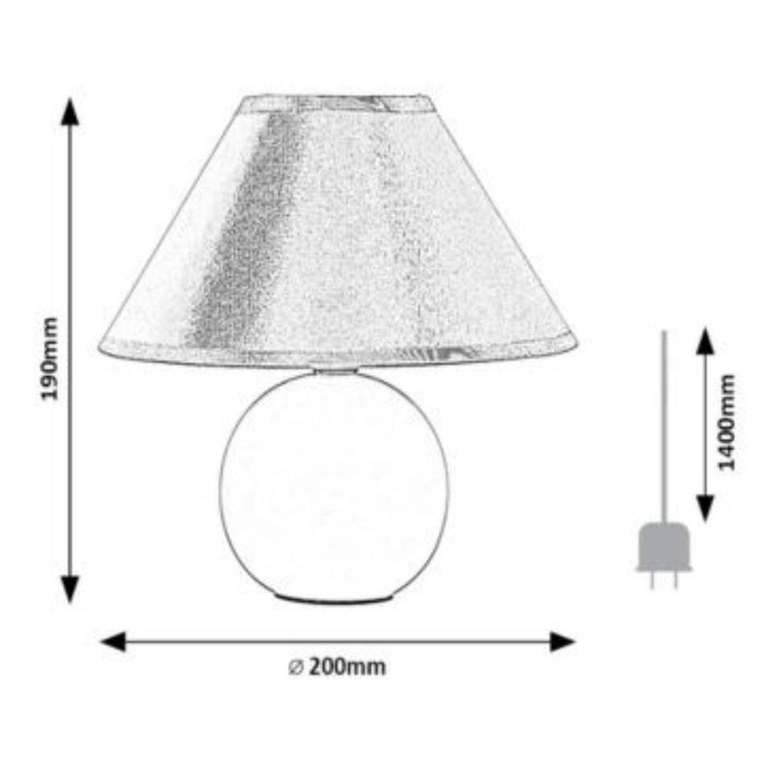 TABLE LAMP ARIEL 21CM WHITE