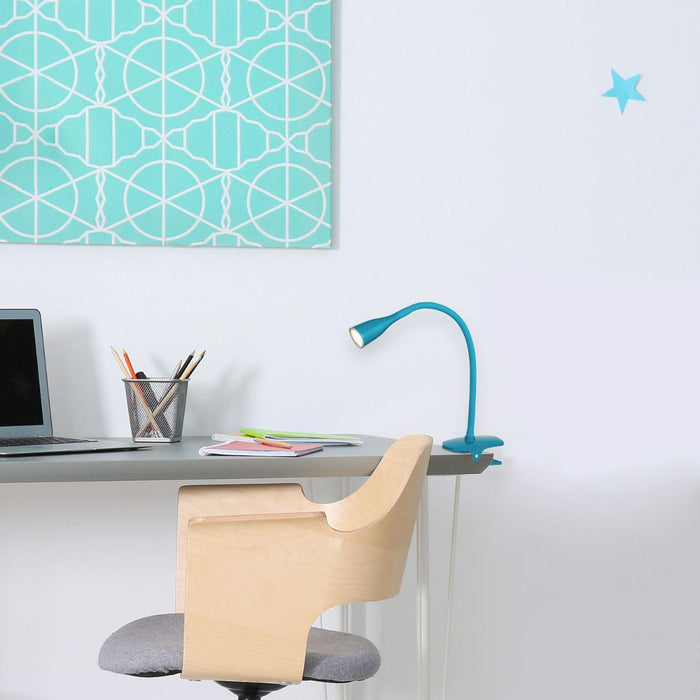 JEFF LED TABLE LAMP WITH CLIP, BLUE