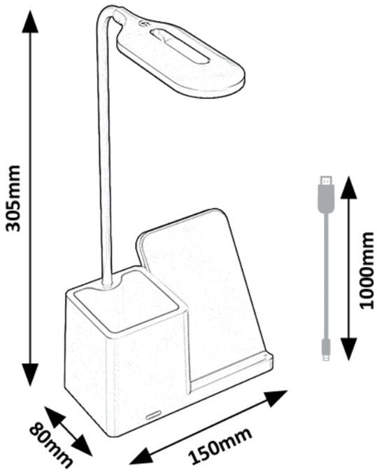 TABLE LAMP CERIE LED4W H30.5CM WHITE