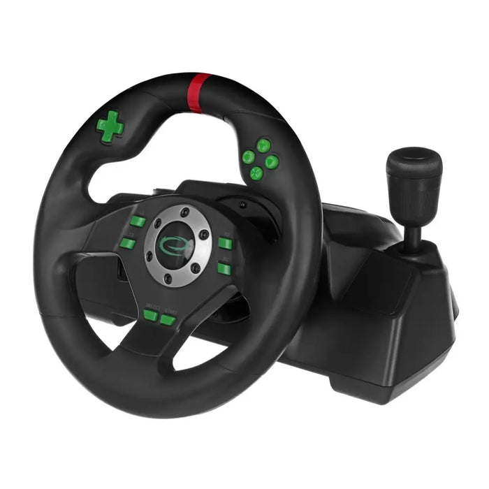 Racing Steering Wheel Esperanza EGW101 Pedals Black Green PlayStation 3 - Аксесоари за конзоли<<<Електроника