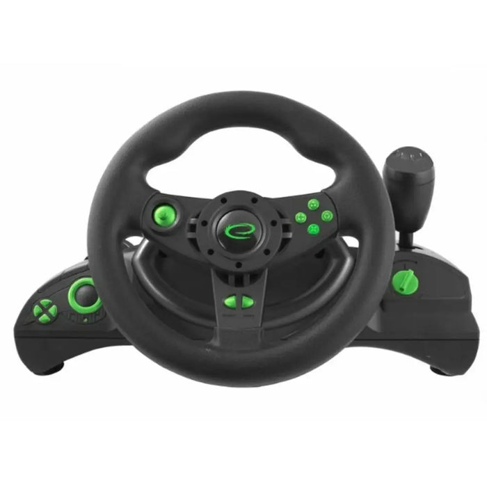 Racing Steering Wheel Esperanza EGW102 Pedals Green PC PlayStation 3 - Аксесоари за конзоли<<<Електроника