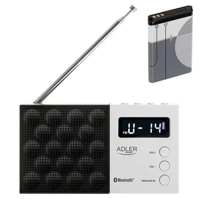 Radio Adler pll fm ad 1908 Black White - Електроника Звук<<<Компютри| Електроника<<<BigBuy&&&CD радио<<<Електроника