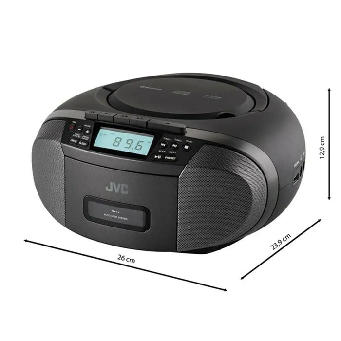 Radio cassette JVC JVCRCE444B Black AM/FM - CD радио<<<Електроника Звук<<<Компютри| Електроника<<<BigBuy&&&Radios
