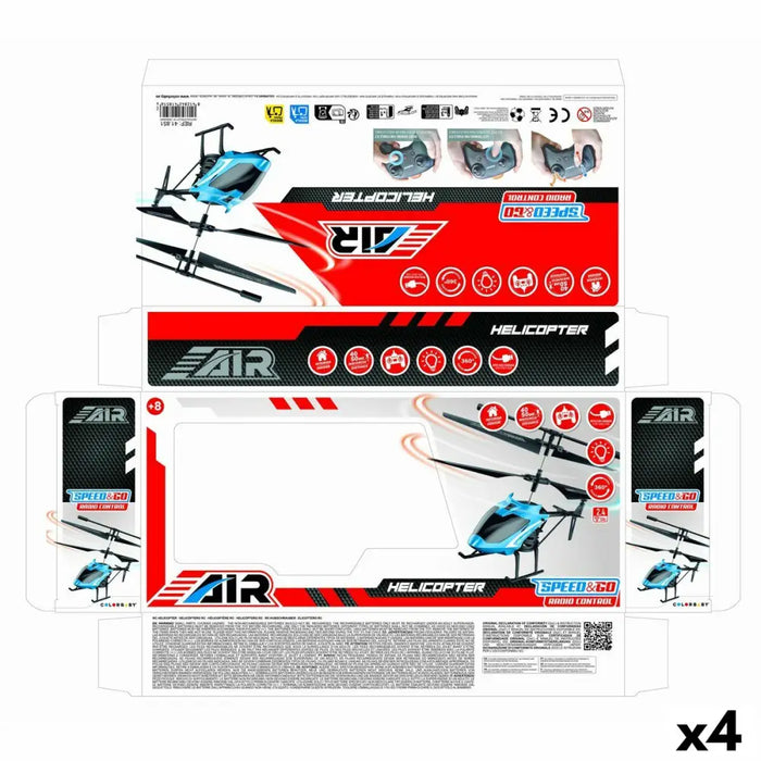 Radio control Helicopter Colorbaby (4 Units) - Електроника Игри<<<Компютри| Електроника<<<BigBuy&&&Търтеите и