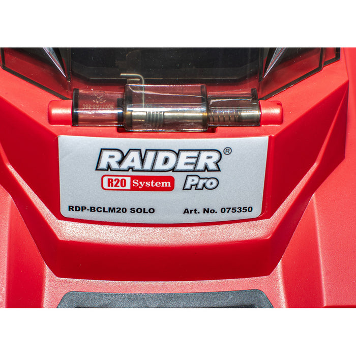 BATTERY BRUSHLESS MOWER RAIDER PRO RDP-BCLM20 20 V, MOWING WIDTH 37.00 cm, WITHOUT BATTERY AND CHARGER