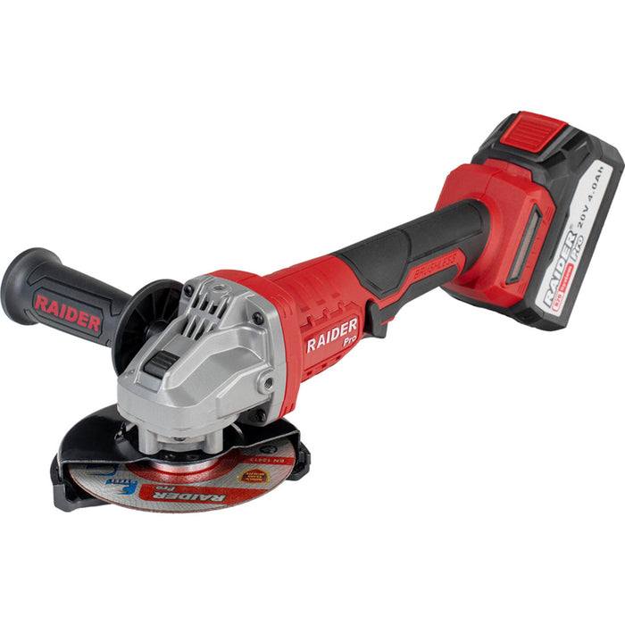 BATTERY BRUSHLESS ANGLE SAVER RAIDER PRO RDP-PBAG20 20 V, CASE, 125 mm, 4.00 Ah, NUMBER OF BATTERIES 1