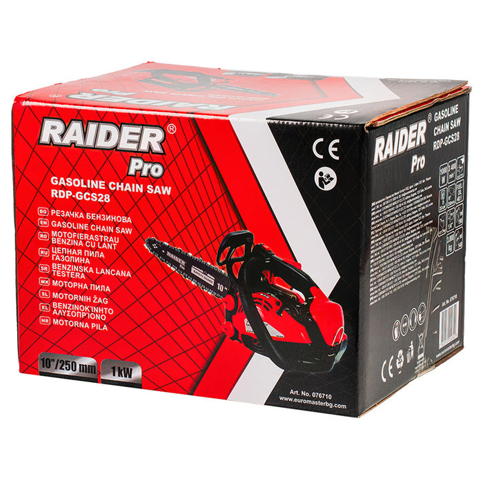 MOTORIZED CHAINSAW RAIDER PRO RDP-GCS28 25.4 cm3, BAR LENGTH 25.00 cm
