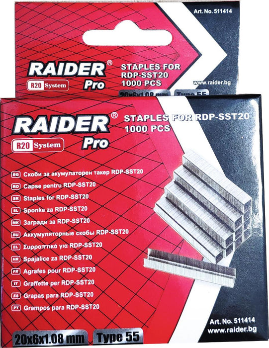 CLAMPS FOR TAKER 55X20MM RAIDERPRO 1000PCS