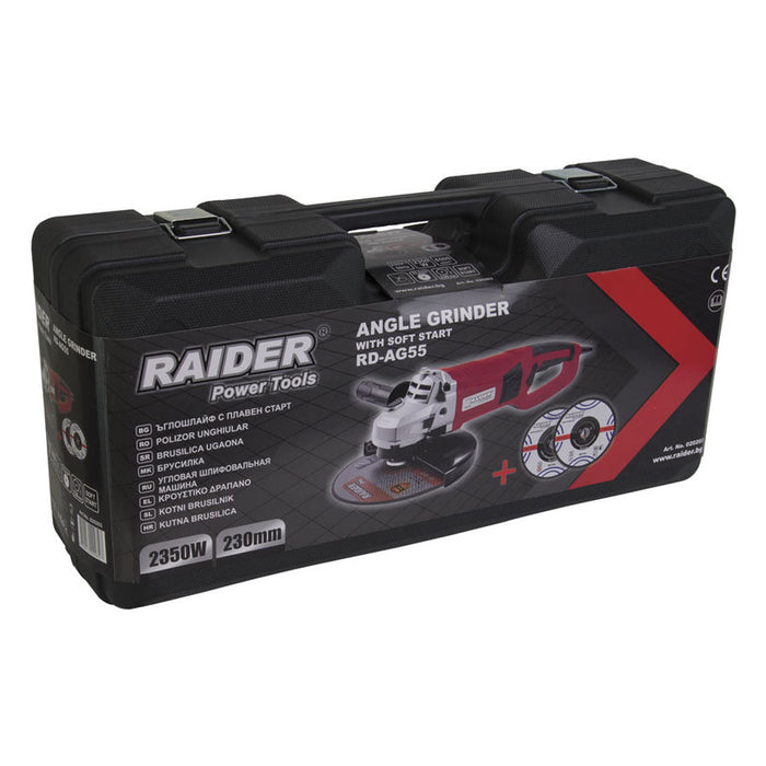 ANGLE GRINDER RAIDER RD-AG55 230 mm, 2350 W, SUITCASE