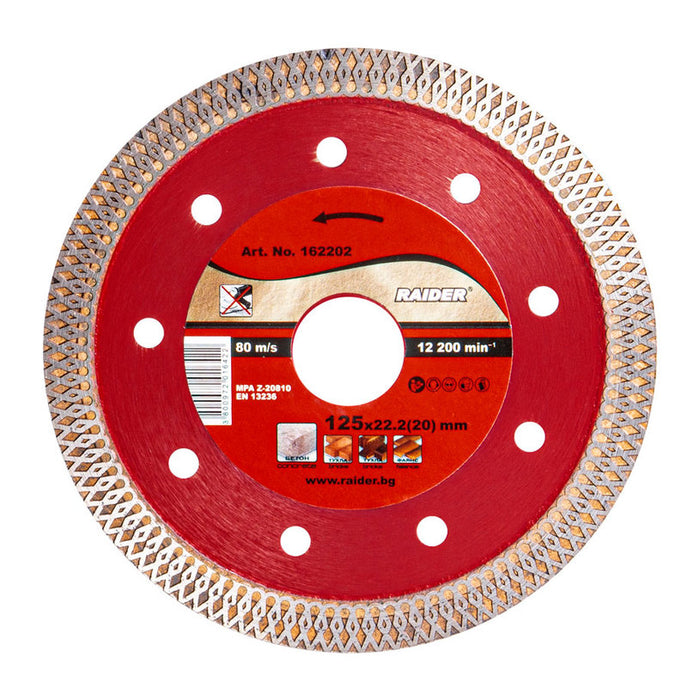 DIAMOND DISC TURBO 125X1.2X22.2 RAIDER