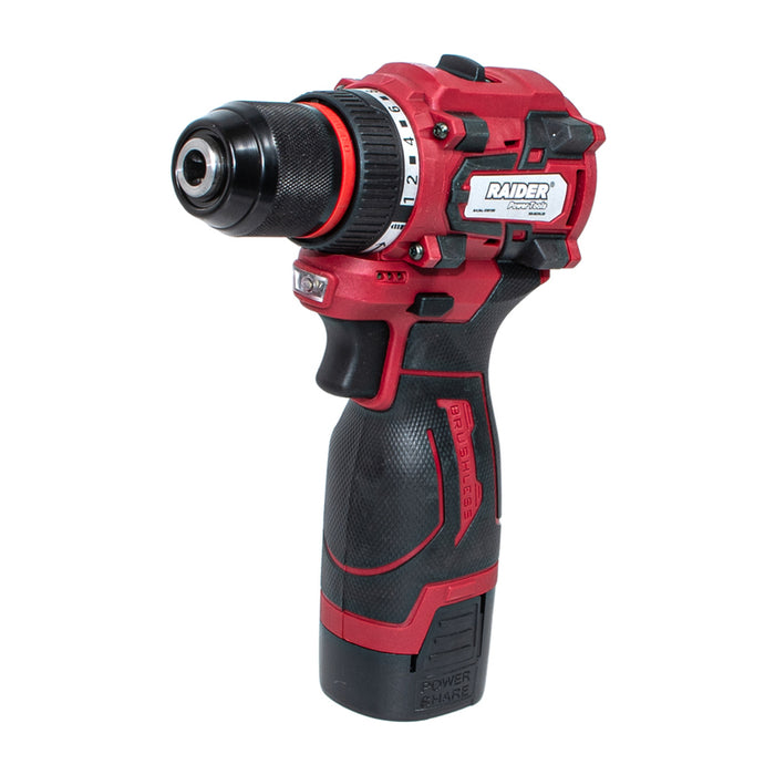 BATTERY BRUSHLESS DRILL RAIDER RD-BCDL39 16 V, 30.00 nm, 1.50 Ah, SUITCASE