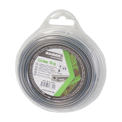 CORD FOR TRIMMER REINFORCED PROFILE SQUARE RAIDER 2.4 MM 15 M
