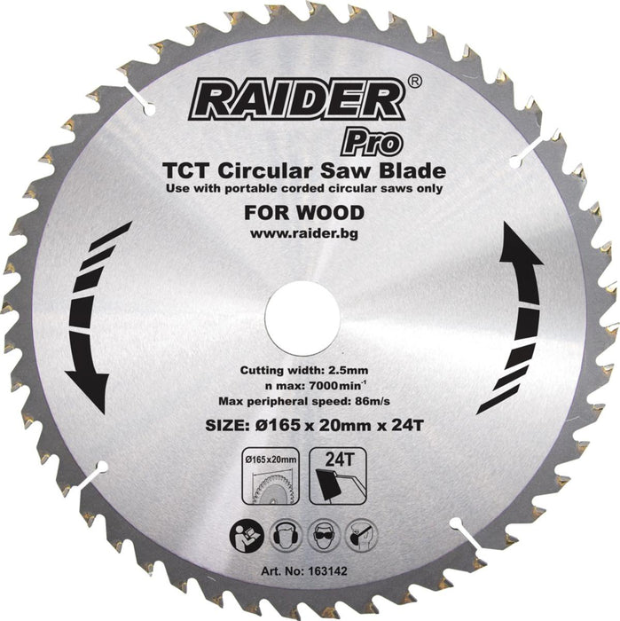DISC CIRCULAR 165X24TX20.0MM RAIDER