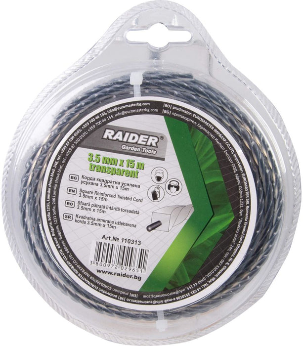 SQUARE CORD REINFORCED 3.5MM 15M RAIDER