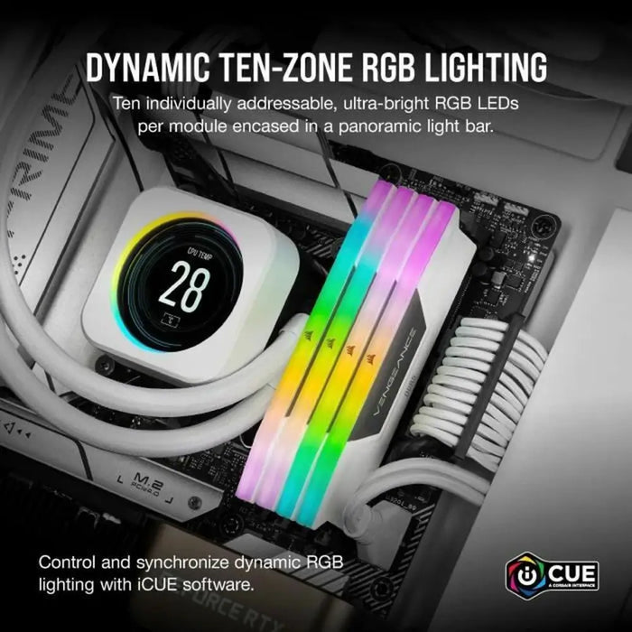 RAM Memory Corsair CMH32GX5M2B6000C40W 32 GB DDR5 6000 MHz CL40 - Компютър Мрежи и компоненти<<<Компютри|