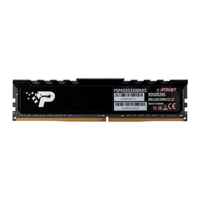 RAM Memory Patriot Memory PSP432G3200KH1 CL22 32 GB - DIMM (DDR IV)PAM-DR4<<<Memory devicesPAM<<<ActionPL&&&Компютър