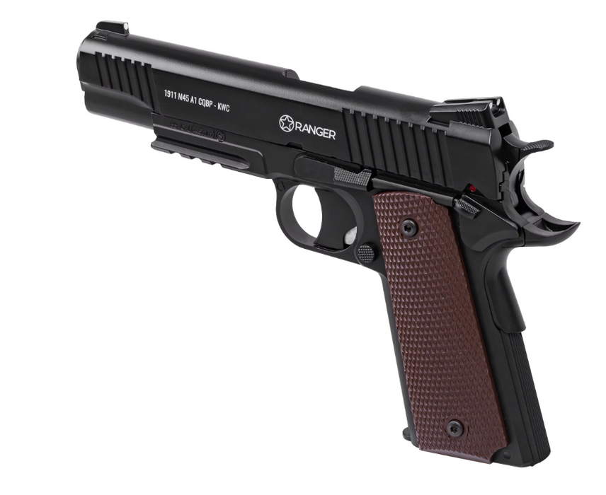 Air rifle pistol Ranger 1911 M45A1 CQBP K.4,5BBS 21-shots metal SLIDE KWC