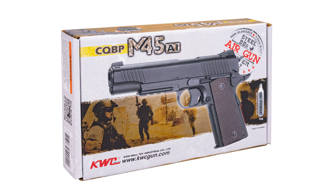 Air rifle pistol Ranger 1911 M45A1 CQBP K.4,5BBS 21-shots metal SLIDE KWC