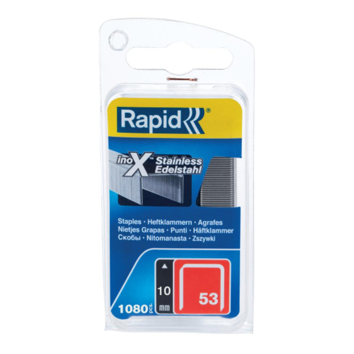 STAPLES FOR TACKER 53X10MM 1080PCS STAINLESS STEEL