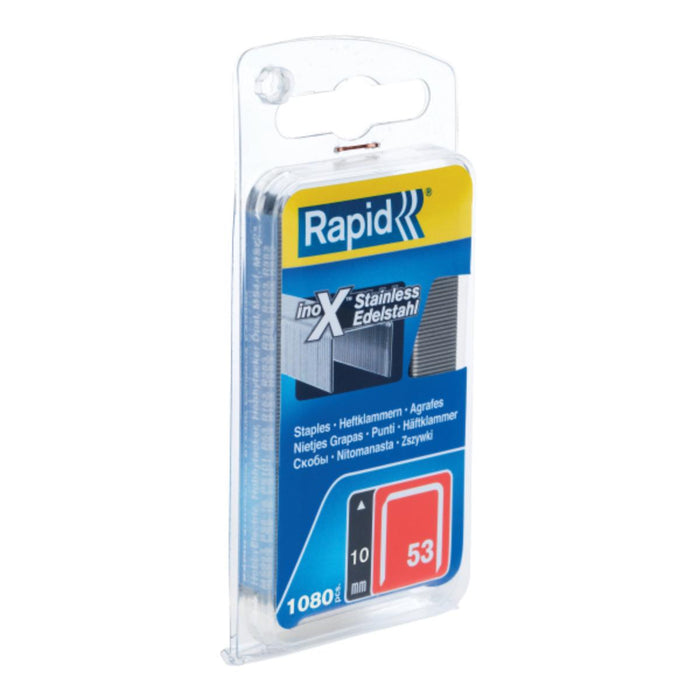 STAPLES FOR TACKER 53X10MM 1080PCS STAINLESS STEEL