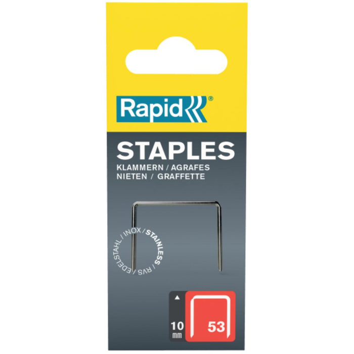 STAPLES FOR TACKER 53X10MM 1080PCS STAINLESS STEEL
