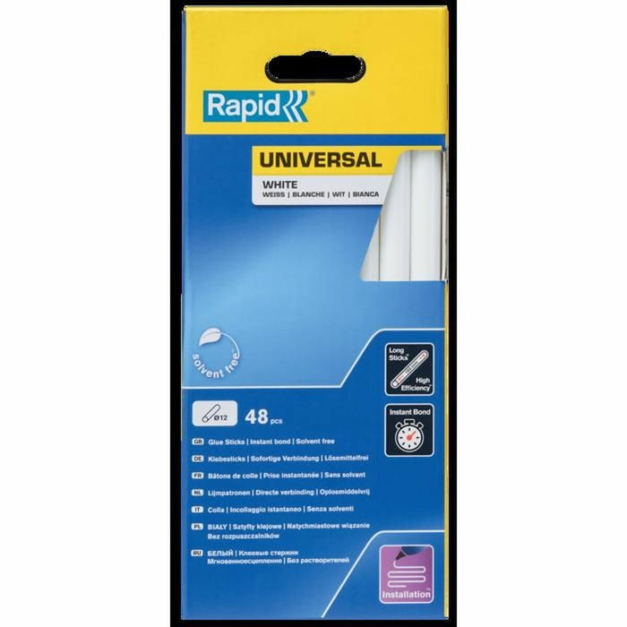 Hot melt glue  sticks Rapid Rapid White Ø 12 mm 48 Pieces